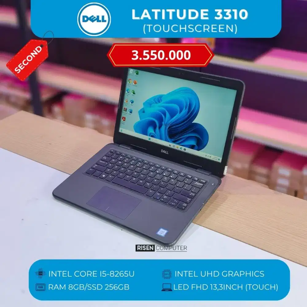 DELL LATITUDE 3310 Intel Core I5-8265U FHD 13.3inch RAM 8GB SSD 256GB