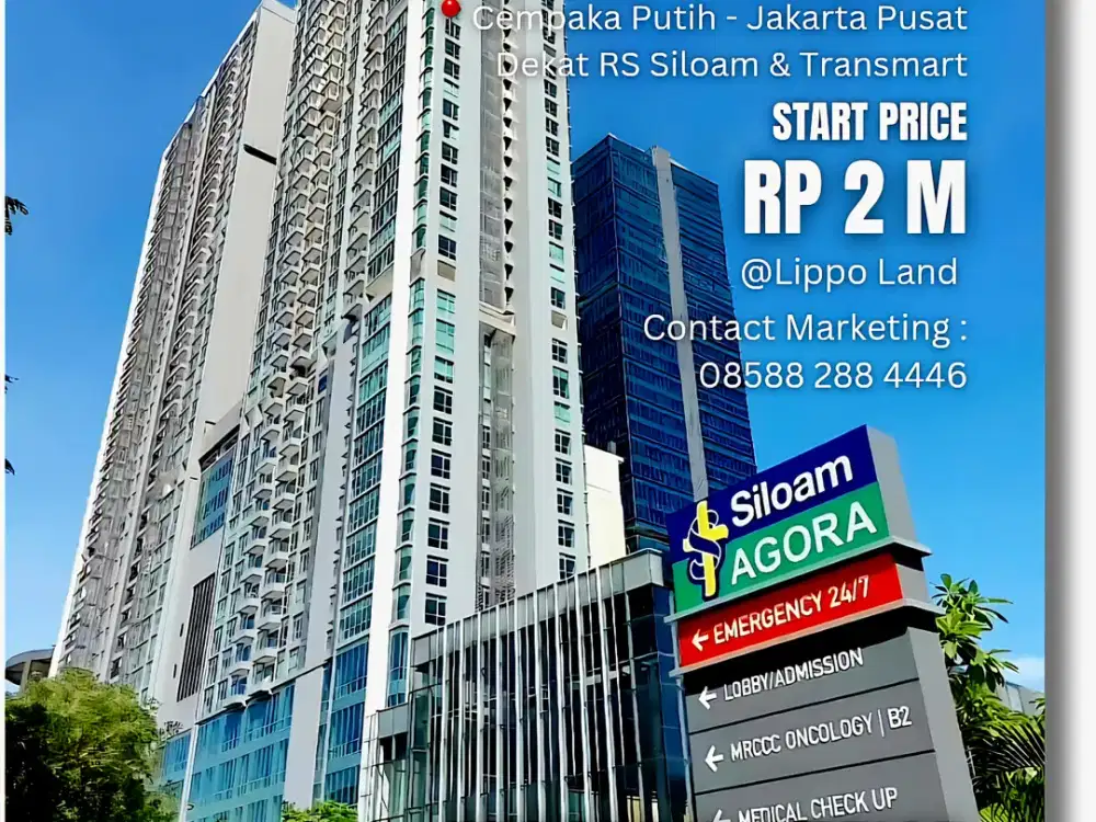 APARTEMEN HOLLAND VILLAGE CEMPAKA PUTIH UNIT BARU BISA KPR SIAP HUNI
