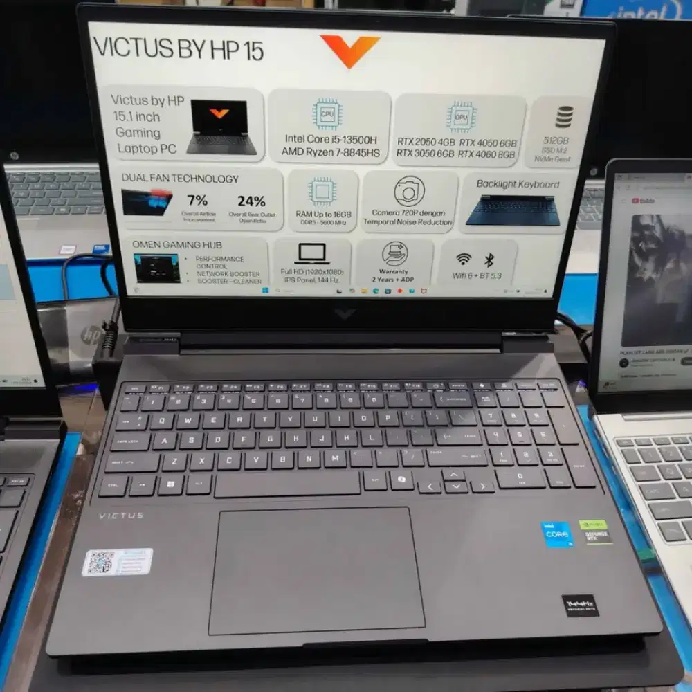 HP Victus 15 FA2716TX – Mica Silver [Intel i5 13420H-16GB-SSD 512GB