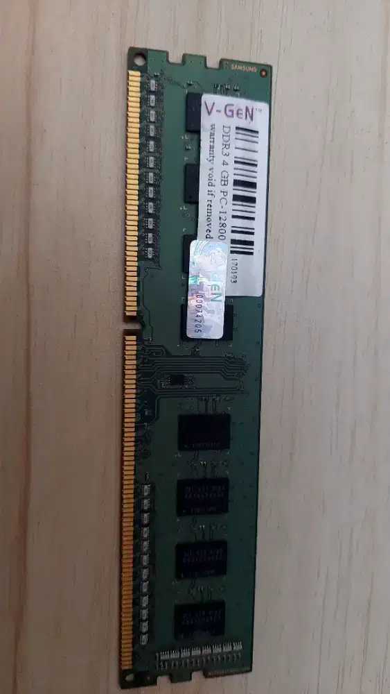 Jual murah meriah Ram PC Ddr3 4Gb PC 12800 merk Vgen normal jaya