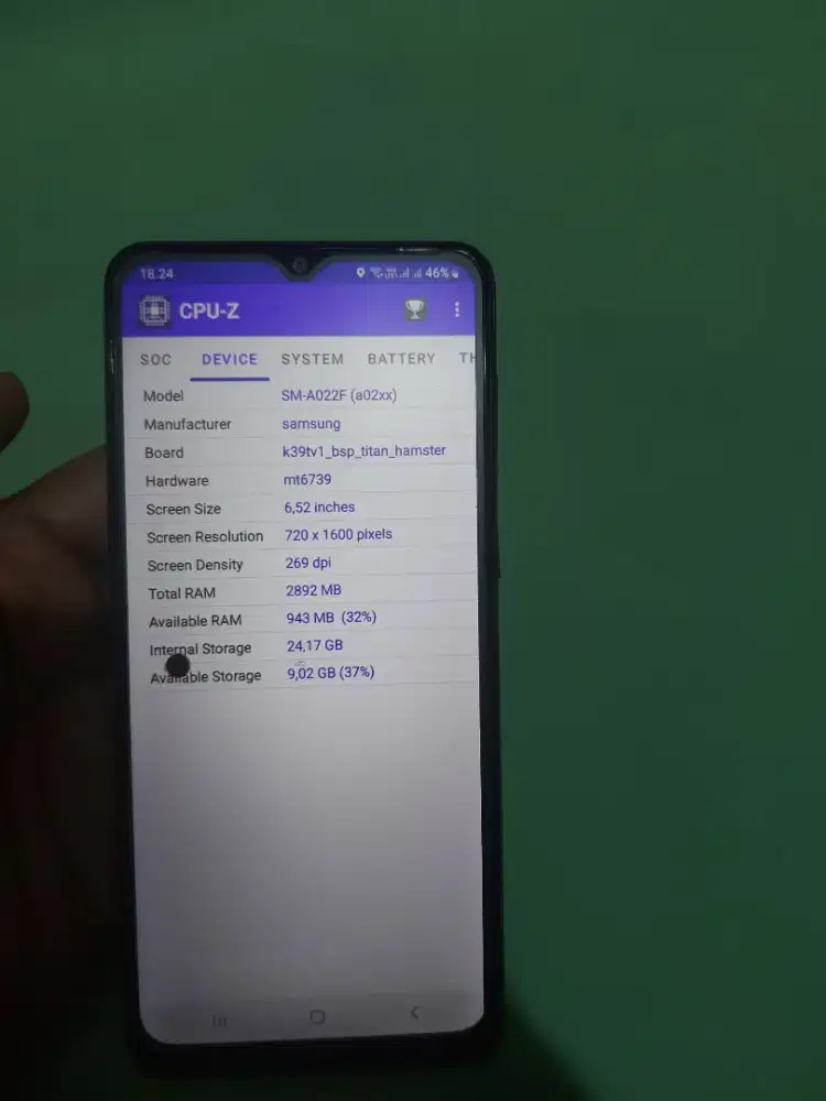 samsung A02 Ram 3/32GB