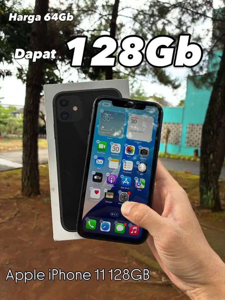 Bea Cukai Apple iPhone 11 Hitam 128GB Fullset iPhone 12 13 14 Pro Max