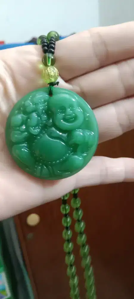 kalung dan liontin Giok julayhut, baru