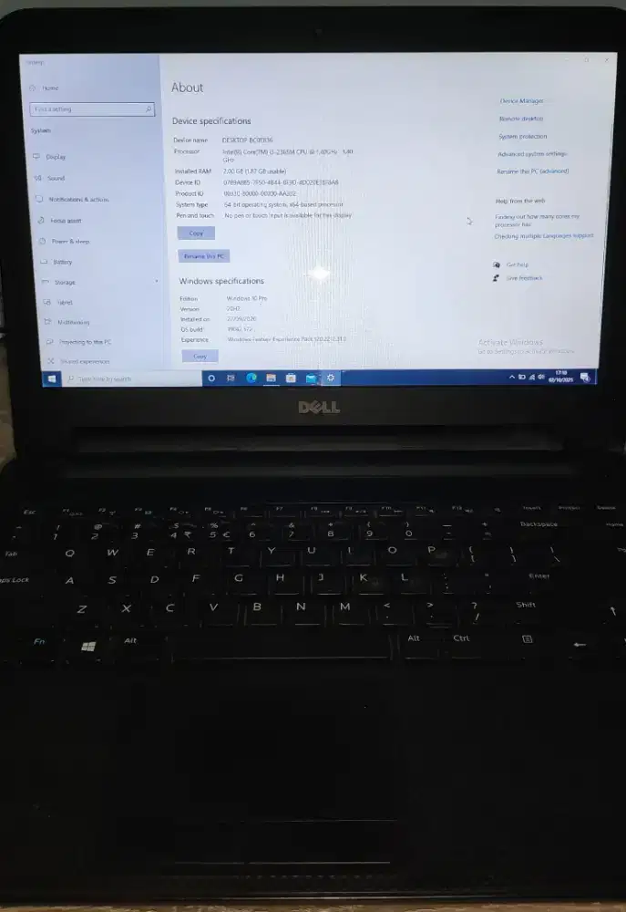 Laptop Dell Intel Core I3