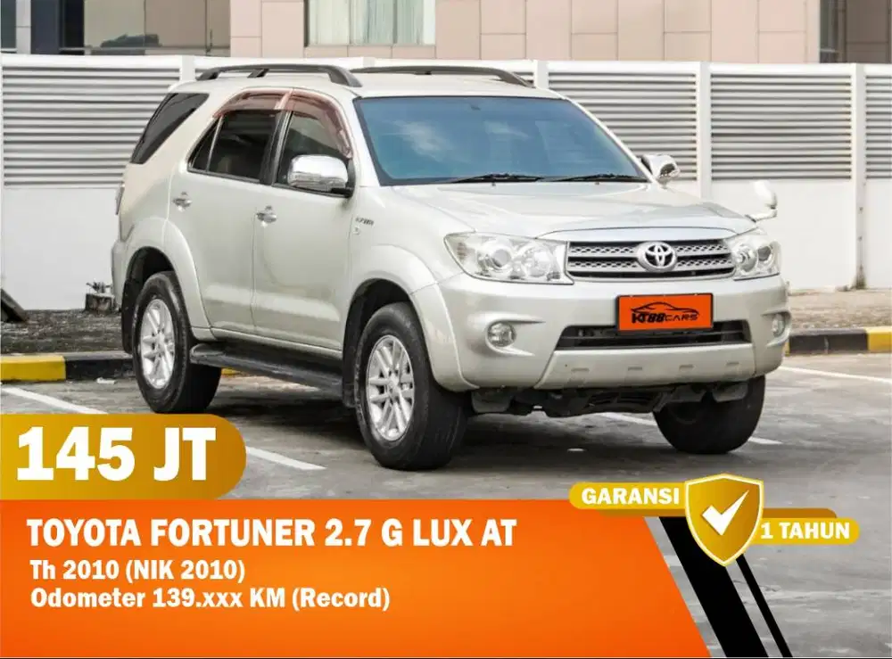 DP 10 JT TOYOTA FORTUNER 2.7 G LUX AT 2010 BENSIN MATIC