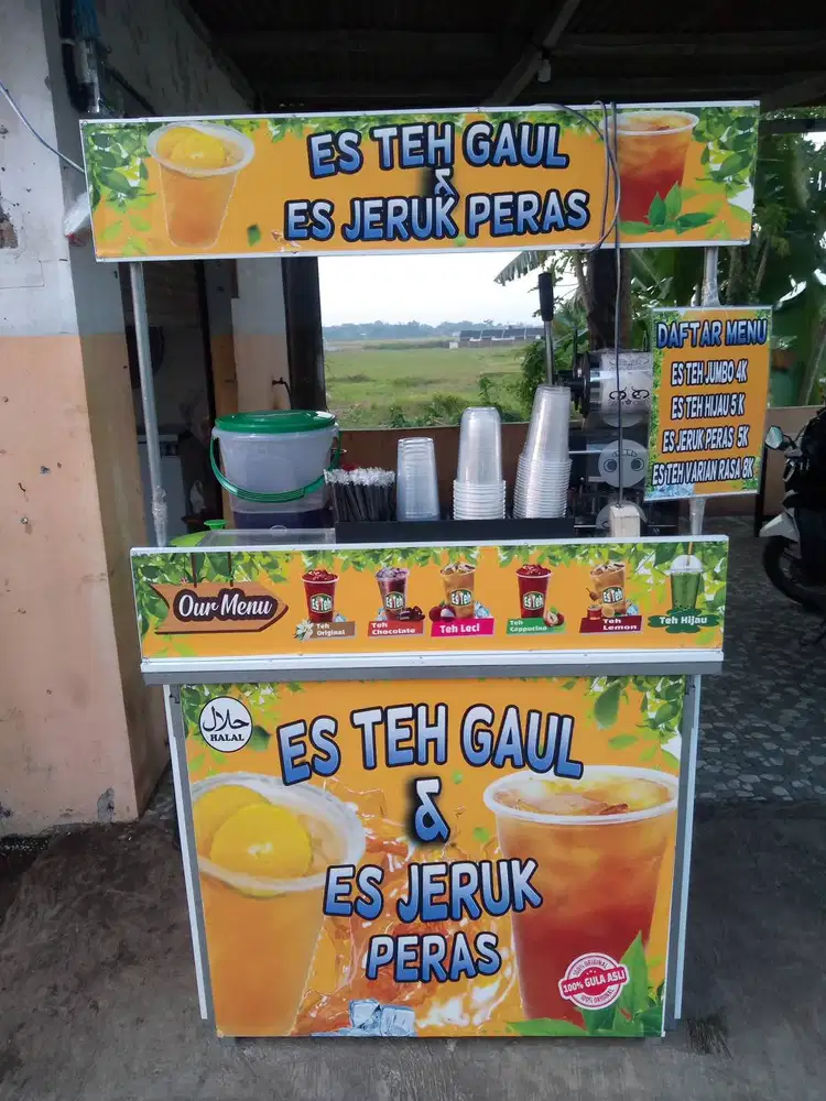 booth es teh dan es jeruk peras