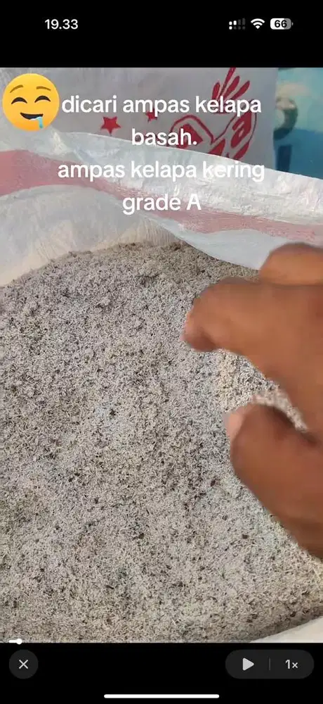 Di cari ampas bekas perasan santan