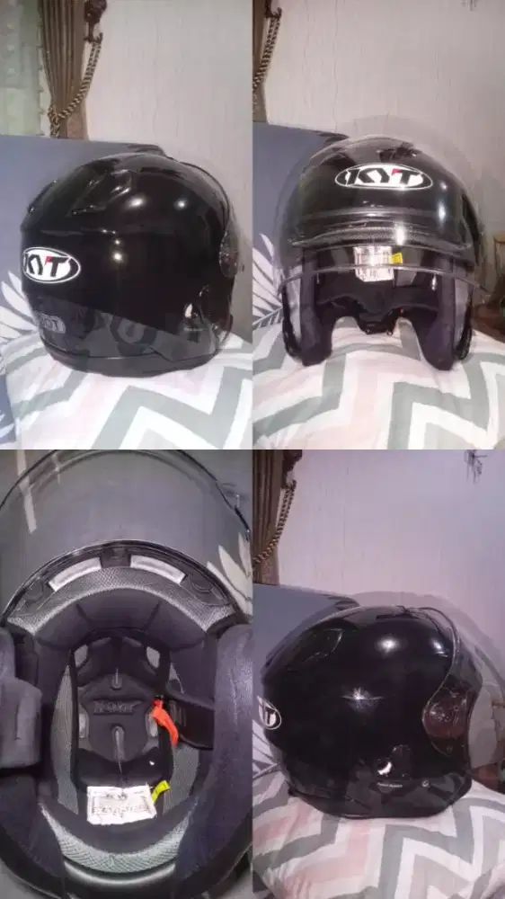 Helm KYT Kyoto R Solid BLACK GLOSS ORIGINAL