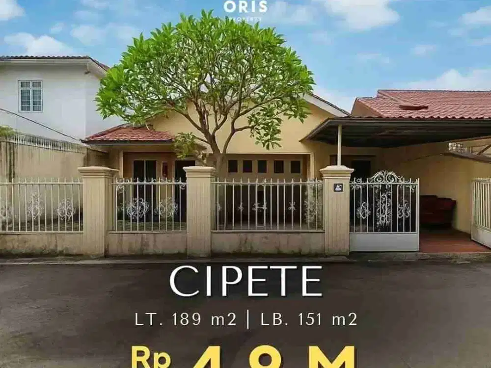 Cipete Bebas Banjir Lokasi Strategis Dekat Cipete Raya & Antasari