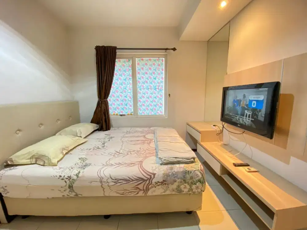 sewa 1BR furnish lantai rendah harga MURAH Apt.Royal mediterania