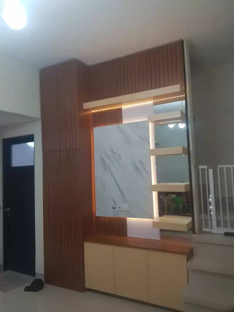 Pasang wallpanel wallpaper wall moulding