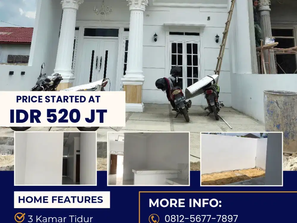 DIJUAL RUMAH NEMPEL DENGAN SD,SMP,SMA,IT PERMATA BUNDA DAN KAMPUS UIN