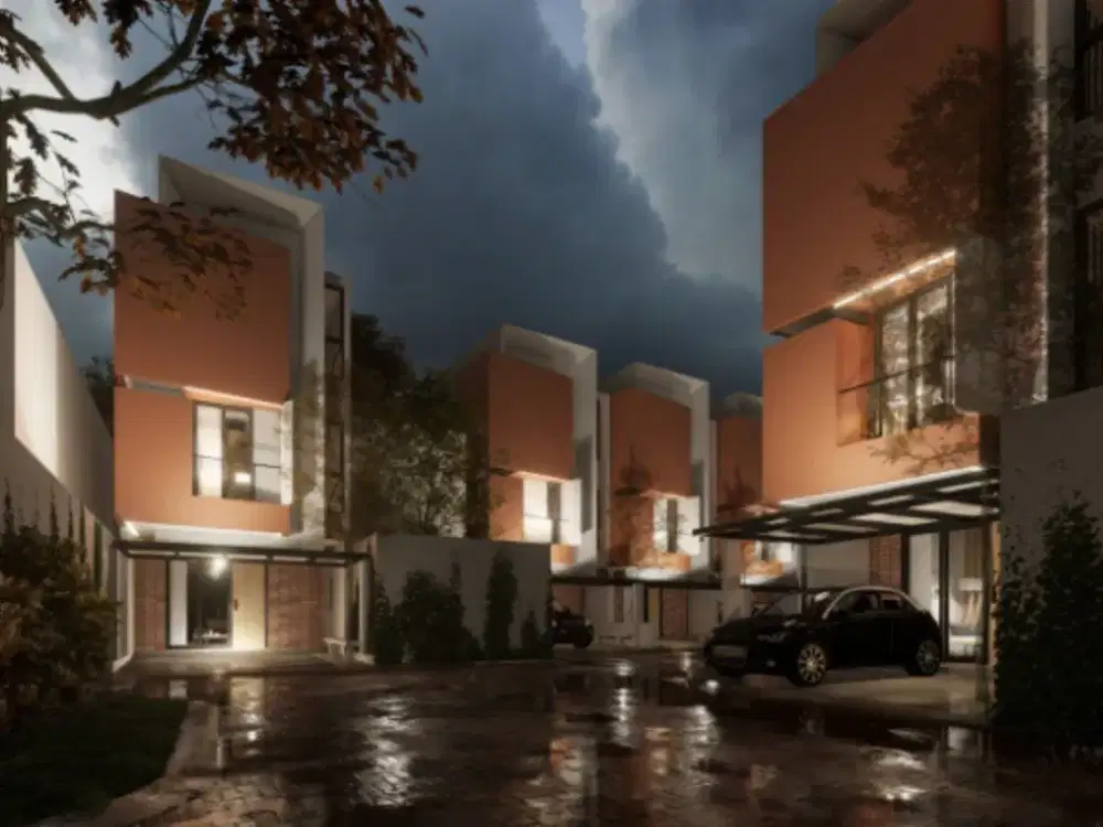 BEKASI BARAT Rumah 3-lt dalam Cluster di Pinggir Jalan Bintara Jaya