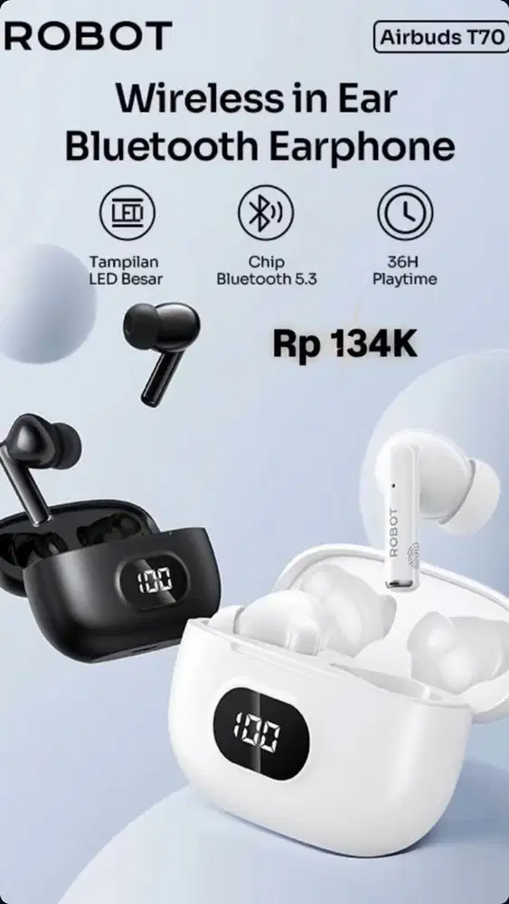 HEADSET NIRKABEL ROBOT T70