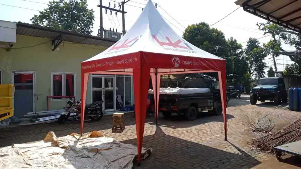 Tenda kerucut branding/ polos 2x2 ,3x3 ,4x4 ,5x5. Ready stok Palembang