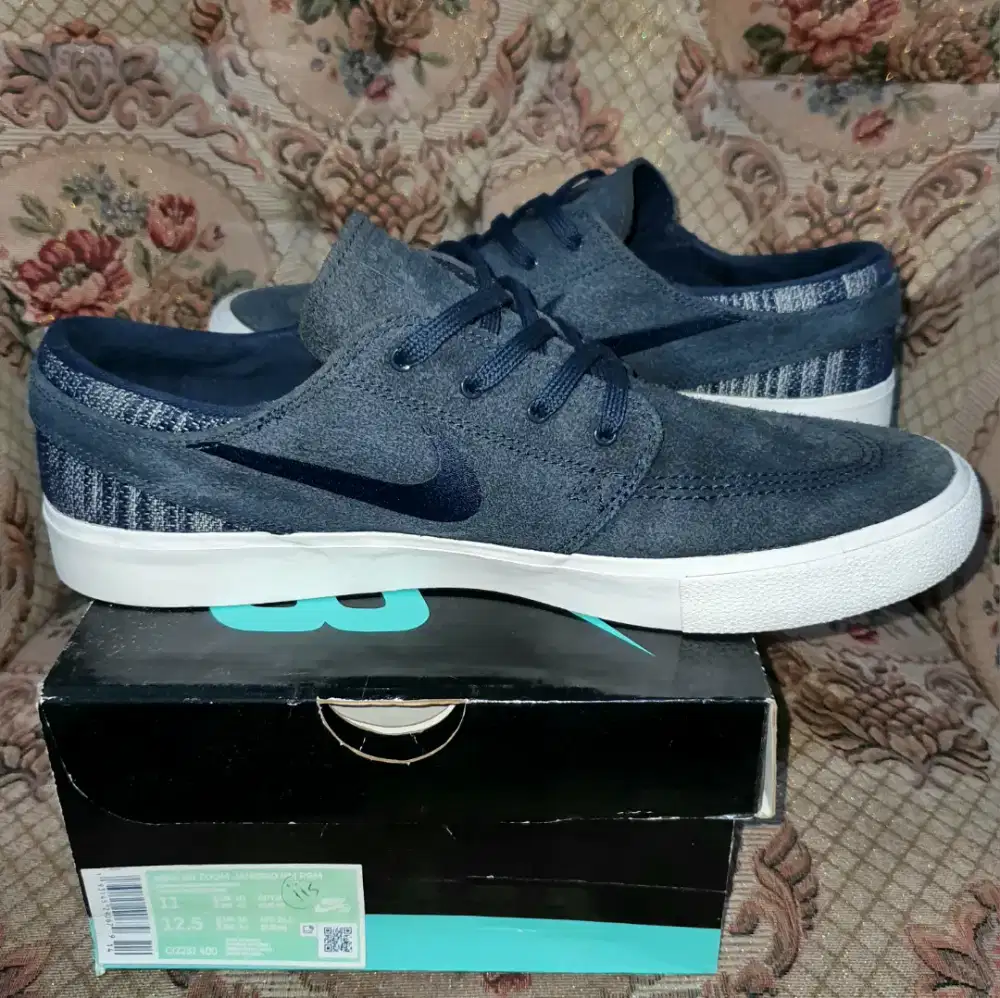 Nike Sb Zoom Stefan Janoski RM PRM Obsidian Navy Suede Original