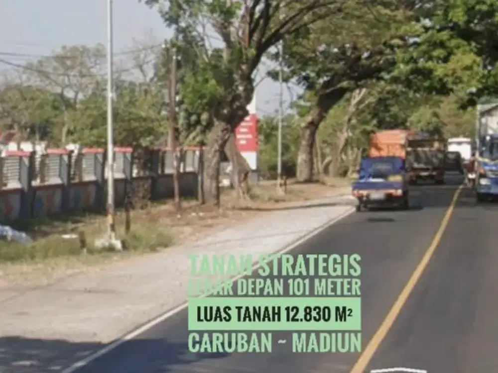 AD, Tanah LD 101 mtr, NOL Jalan Raya Propinsi, Caruban MADIUN Ciamiq
