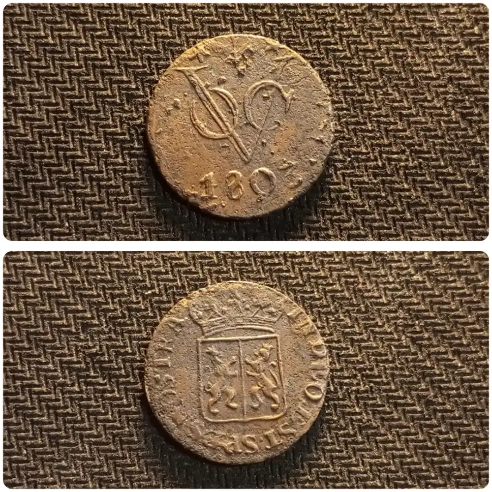 Koin VOC Cetakan Provinsi Gelderland tahun 1803