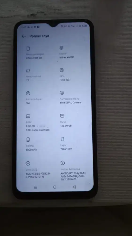 Jual hp cepat Infinix Hot 30i Ram 8+8 gb