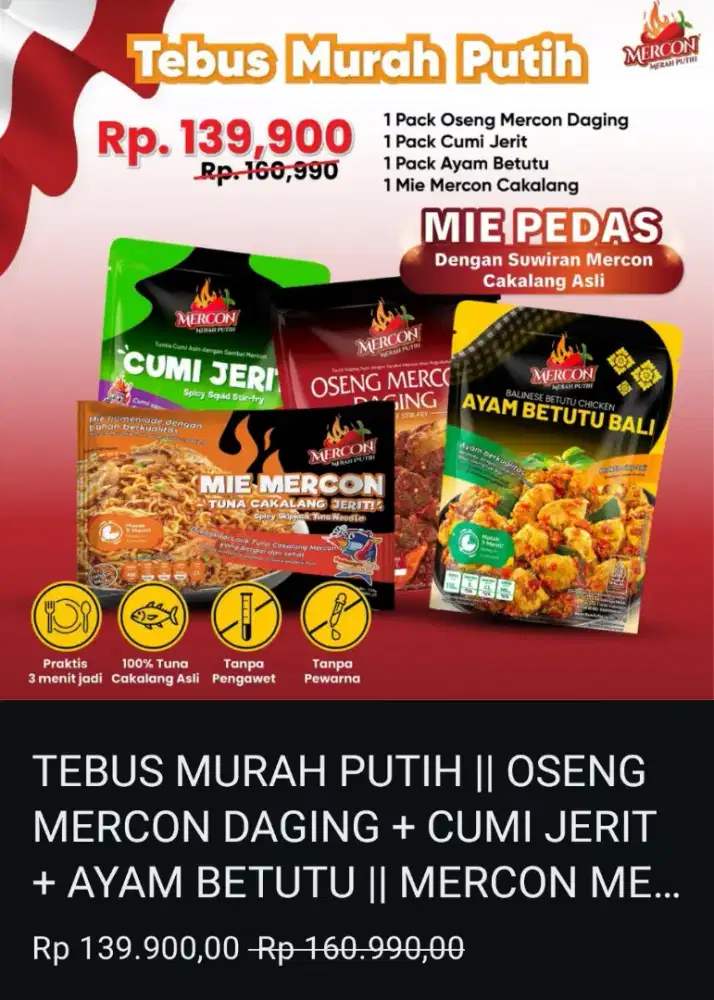 Mercon merah putih