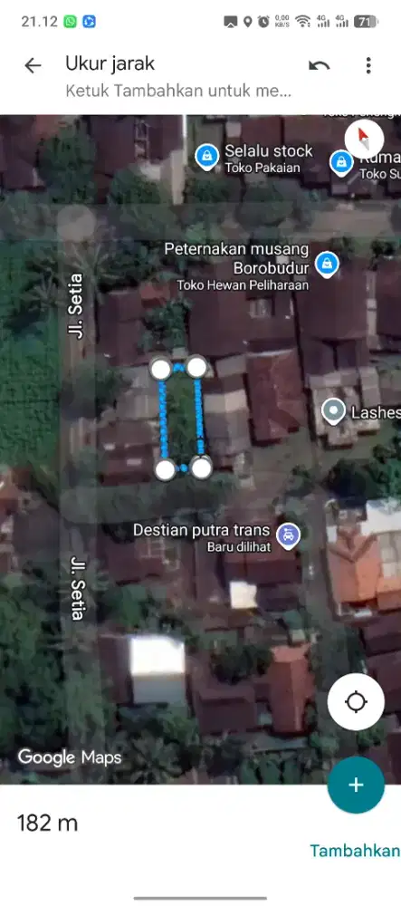 Dijual tanah 182m2 dekat kawasan wisata borobudur