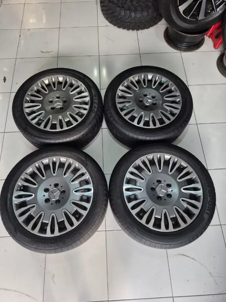 Velg rep.mercy R18 pcd 5×112 lebar 8,5 et35 plus ban 80%..4pcs