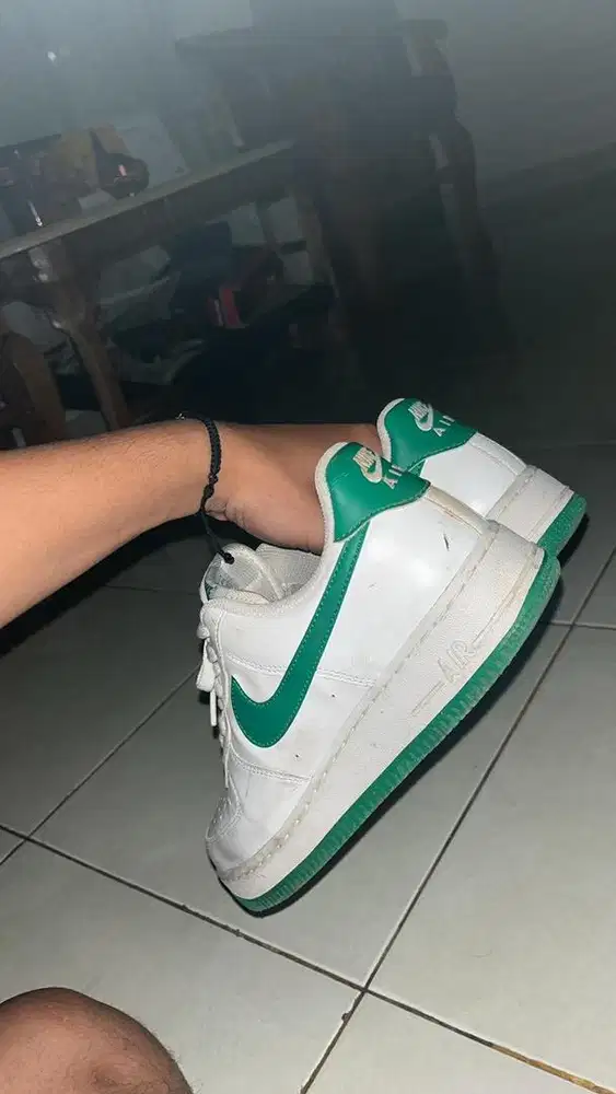 NIKE AF1 white green