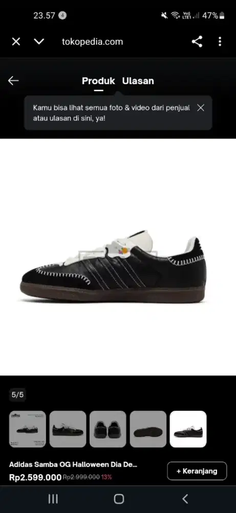 Adidas samba hellowen size 4p