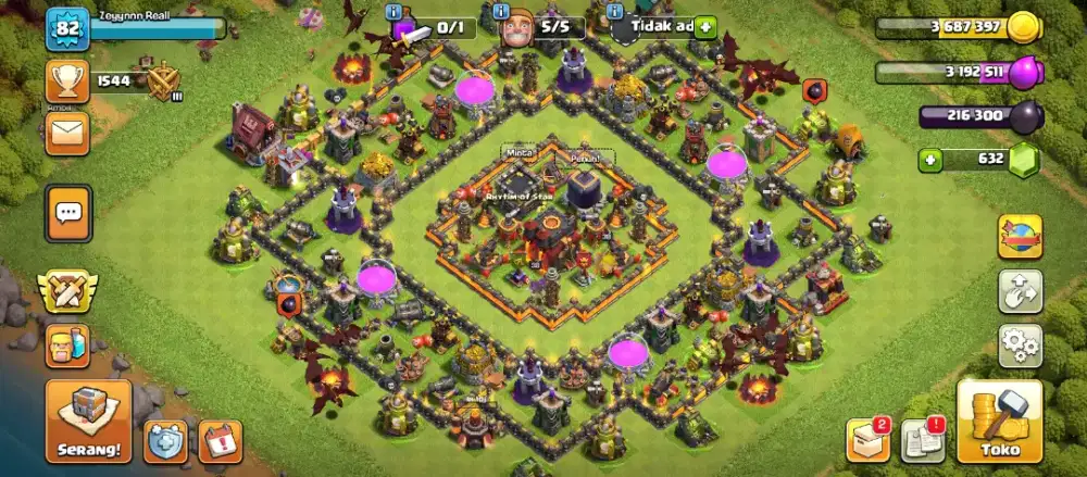 akun clash of clans / coc th 10 / boleh nego