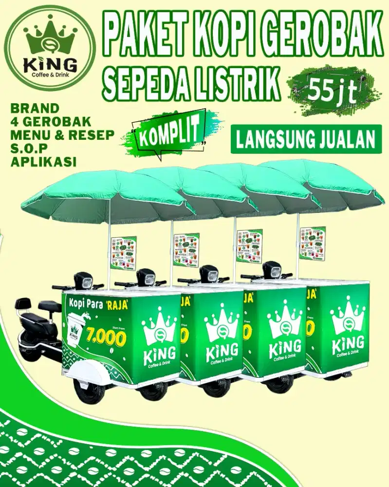 PAKET KOPI GEROBAK SEPEDA LISTRIK
