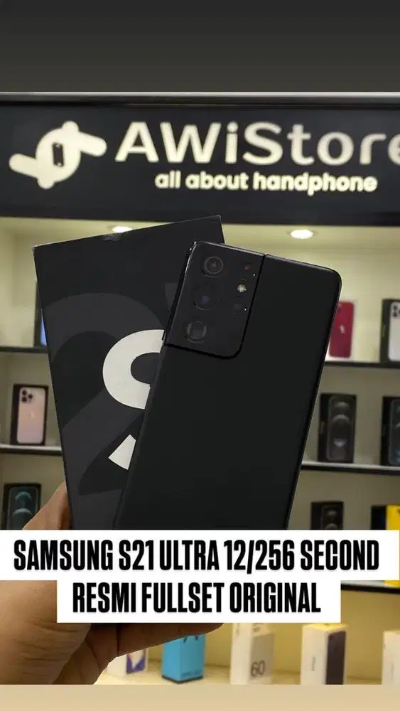 SAMSUNG S21 ULTRA 5g 12/256 SECOND RESMI FULLSET ORIGINAL