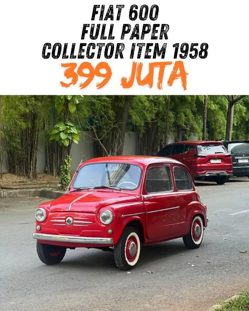Fiat 600 1958 full paper antik full original not 500