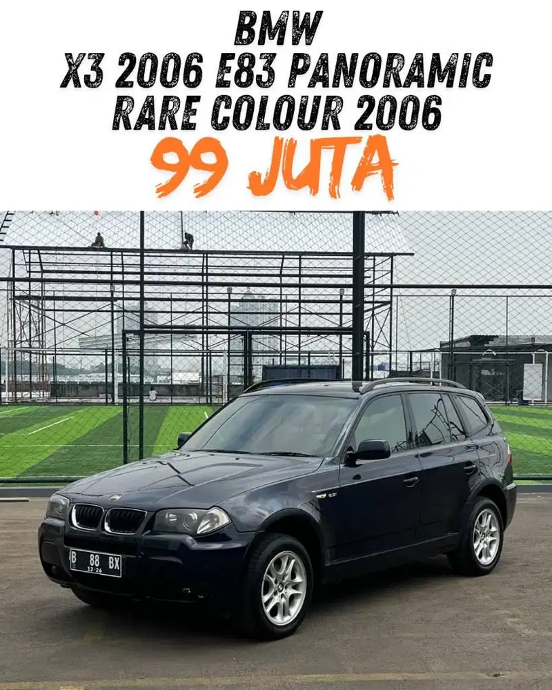 BMW X3 E83 2.5 4x4 Panoramic 2006 mystic blue rare colour