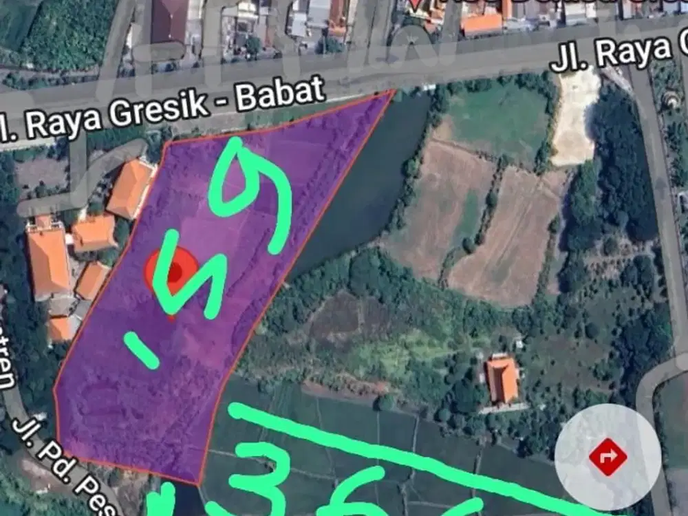TANAH KOMERSIL KEBOMAS - GRESIK