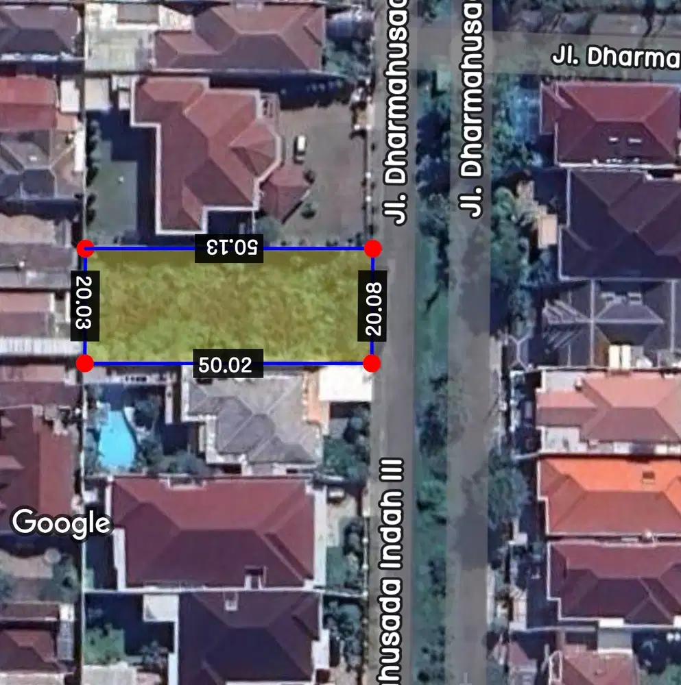 Tanah Dharmahusada Second Road Jalan Kembar dkt Kertajaya