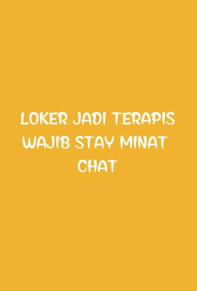 loker jadi terapis