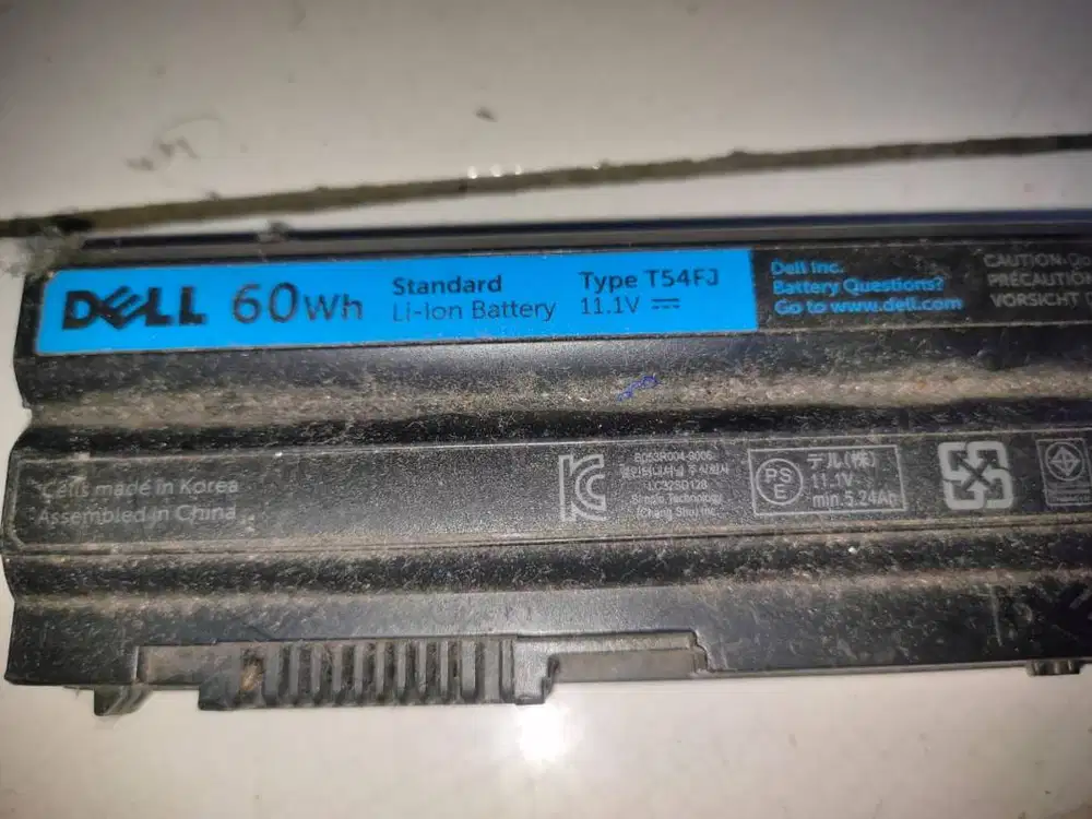 Baterai Laptop Dell T54FJ kalau mau tes bawa laptopnya
