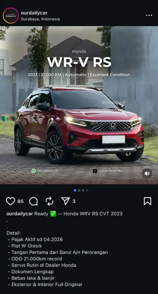Honda CRV 1.5 Turbo Prestige 2018 (L) Tgn 1 Grey mtl Rec Honda