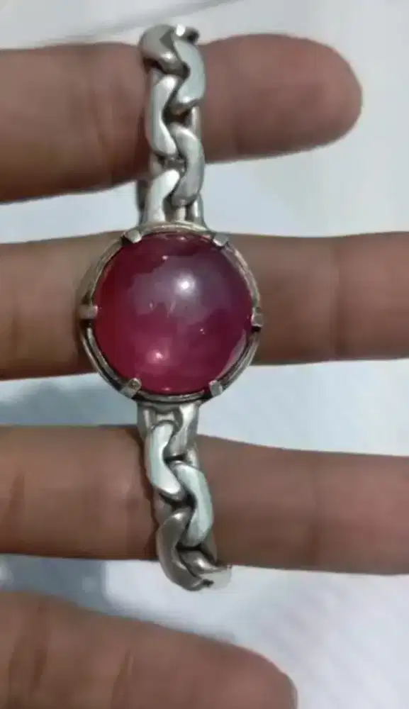 Gelang perak Batu Ruby Keren Boss