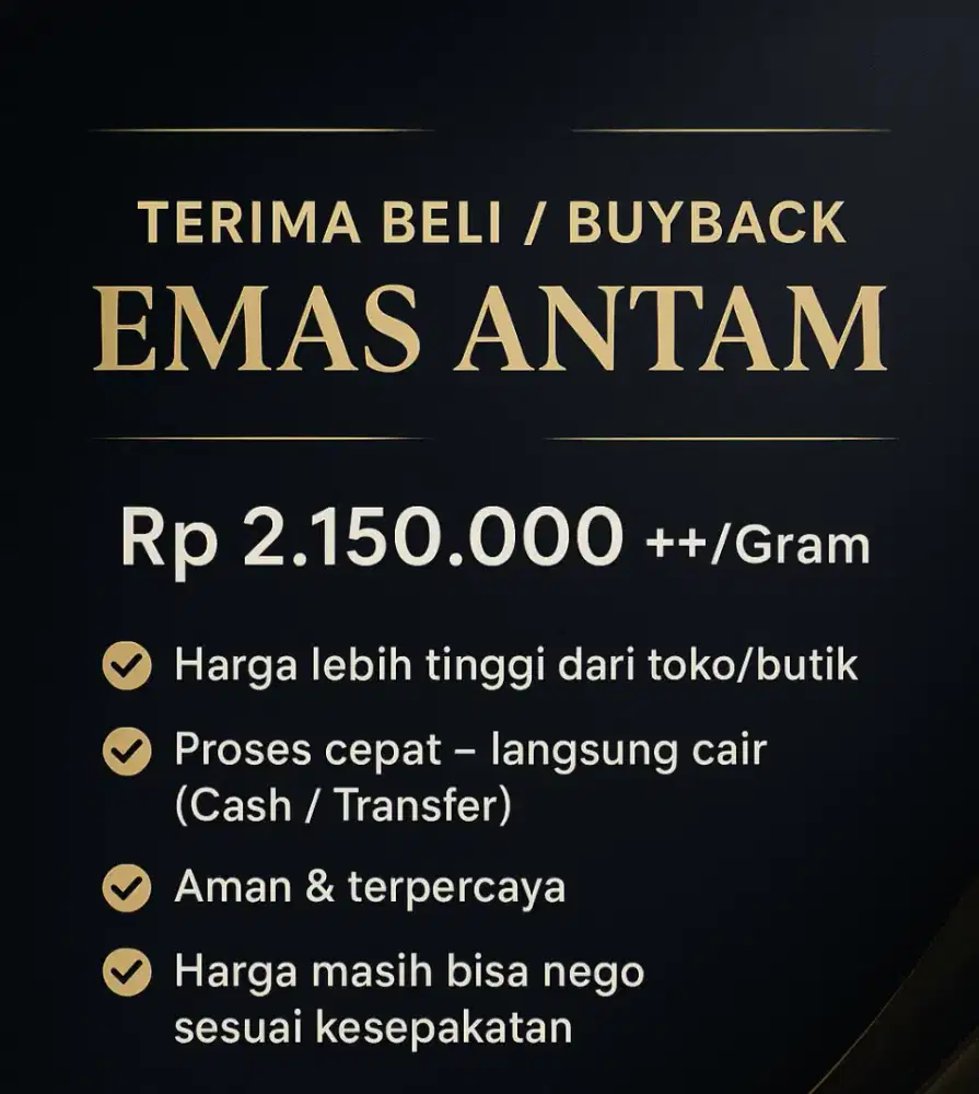 Terima Beli Emas Antam Harga Tinggi