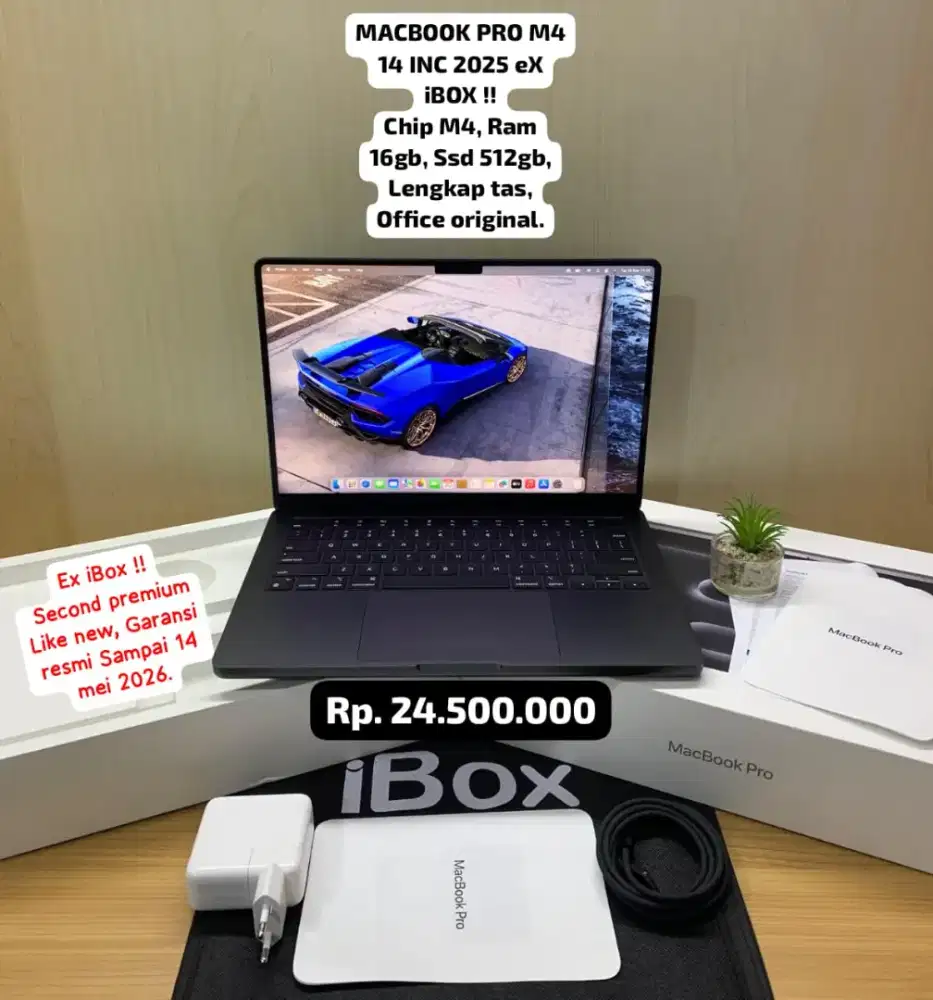 MACBOOK PRO M4 14 INC 2025 EX IBOX !! GARANSI RESMI PANJANG, LENGKAP.