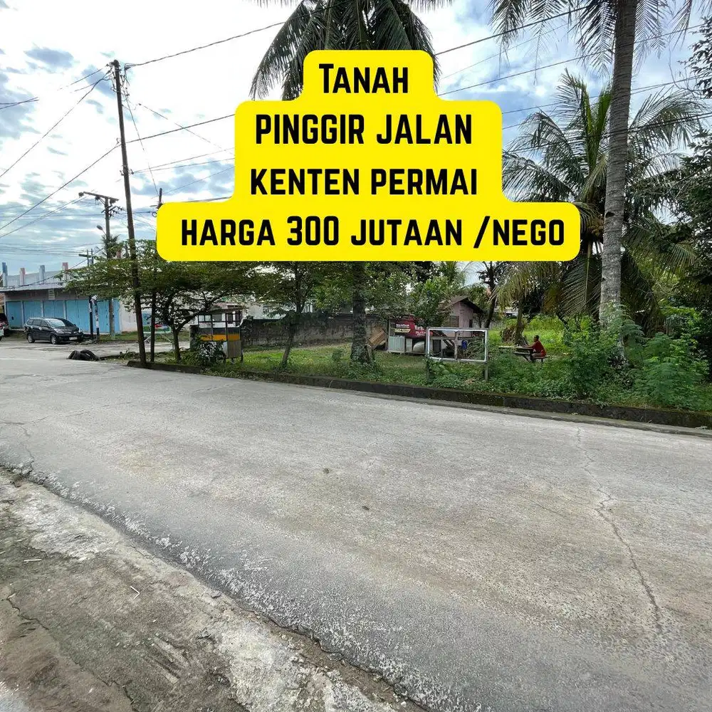 JUAL CEPAT TANAH KENTEN PERMAIN PINGGIR JALAN PALEMBANG