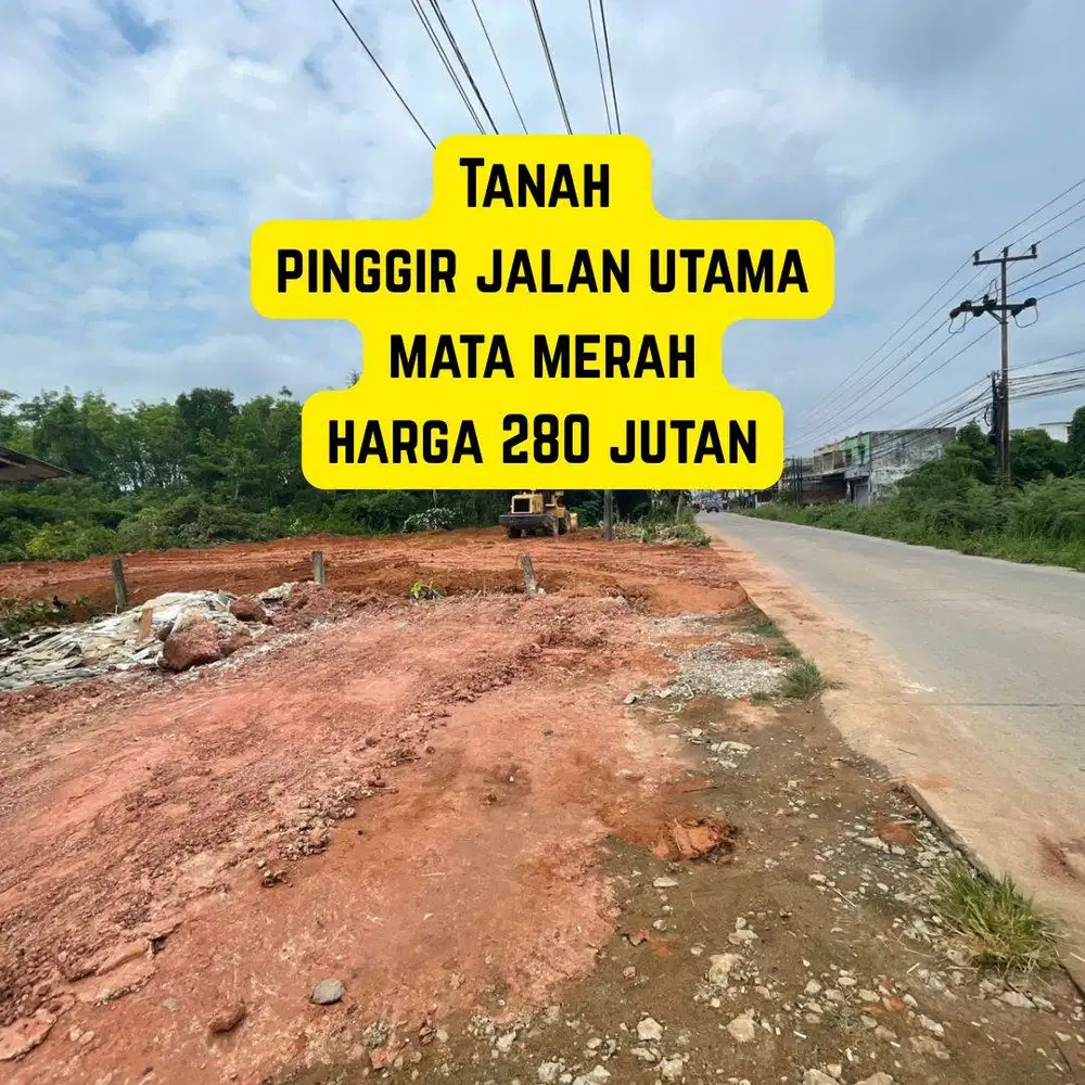 jual cepat tanah kavling ruko pinggir jalan utama