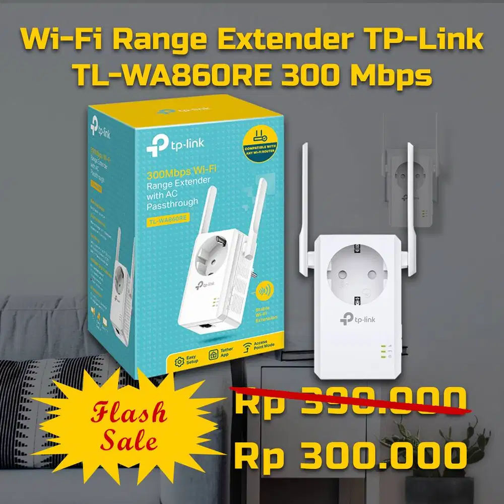 Flash Sale - Wi-Fi Range Extender TP-Link TL-WA860RE 300 Mbps