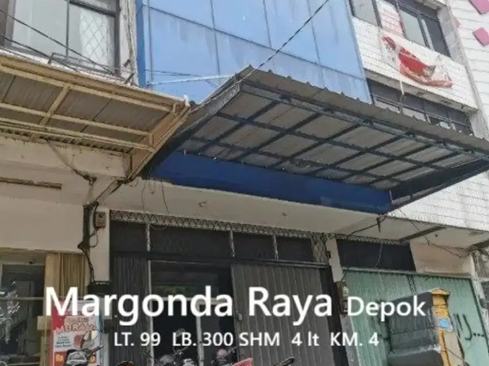 Ruko 4 Lt MURAH Bawah Nilai Aprariasal Jl. Margonda Raya, Depok