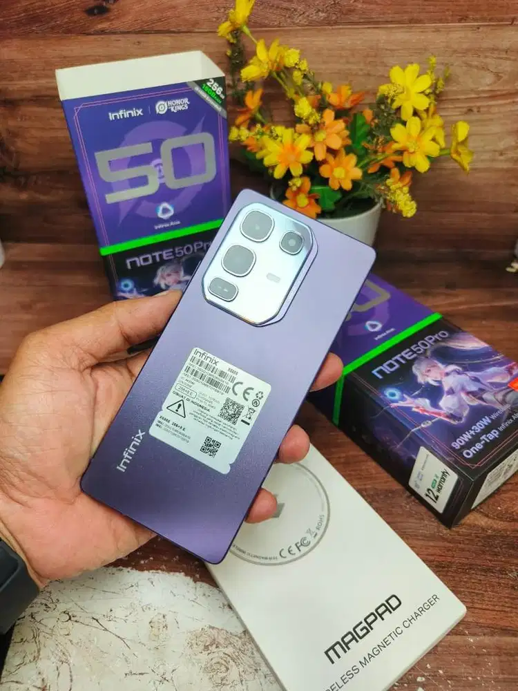 infinix note 50 pro 5g Purple ram 8 256 fullset garansi april 2026