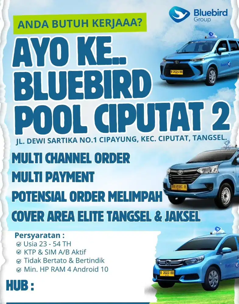 Lowongan kerja driver blue bird