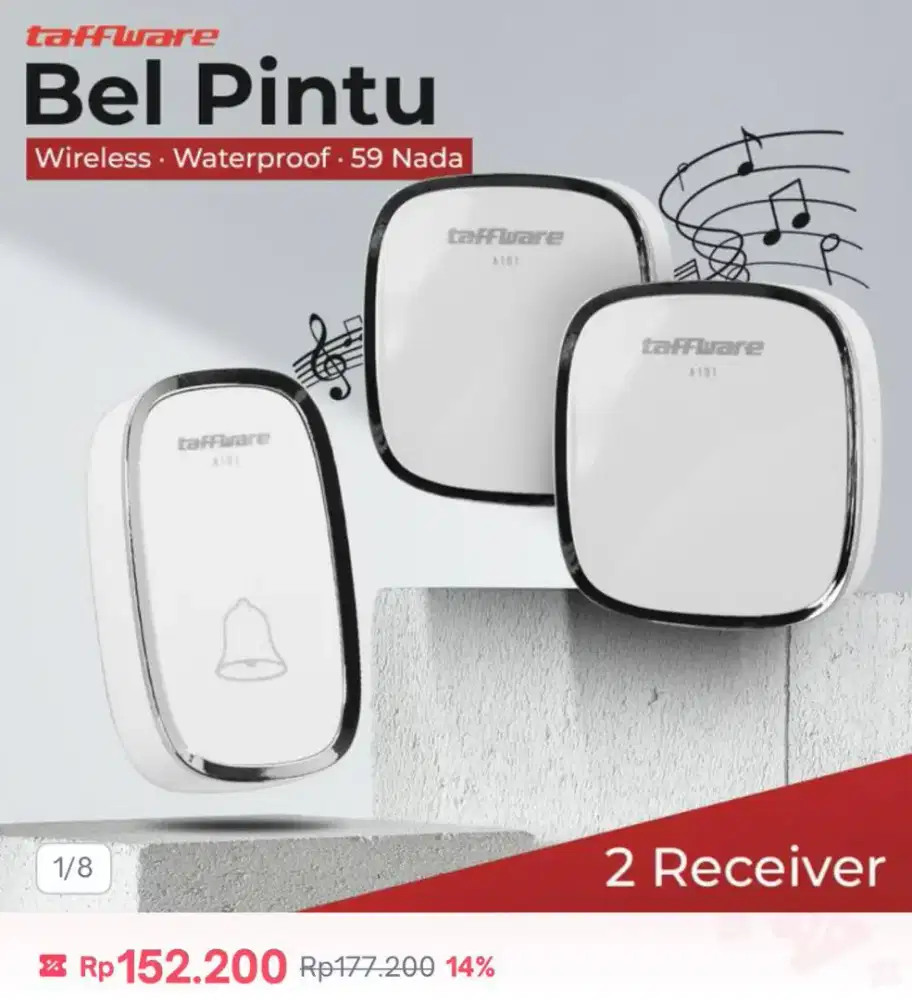 Bel pintu wireless merk taffware