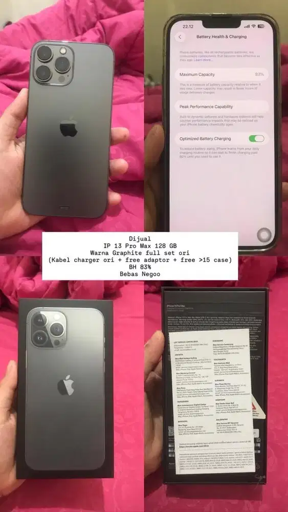 Dijual Ip 13 Pro Max 128 GB Ex Ibox