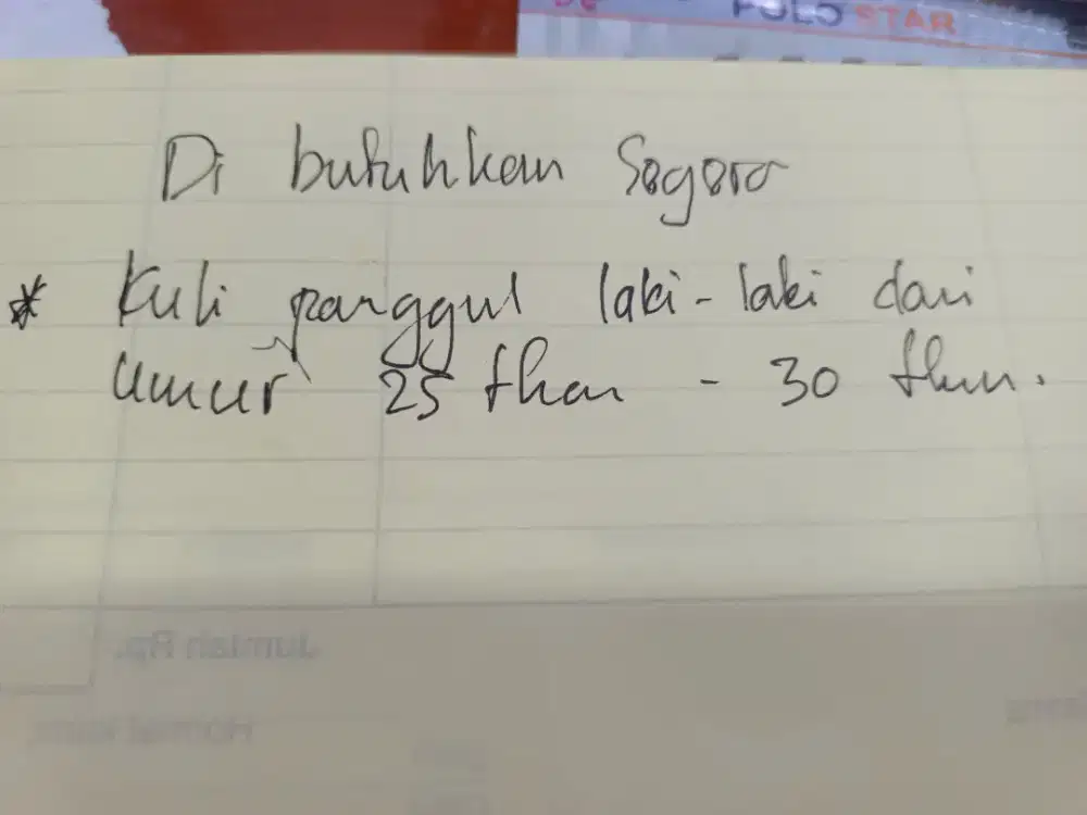 lowongan kerja kuli panggul